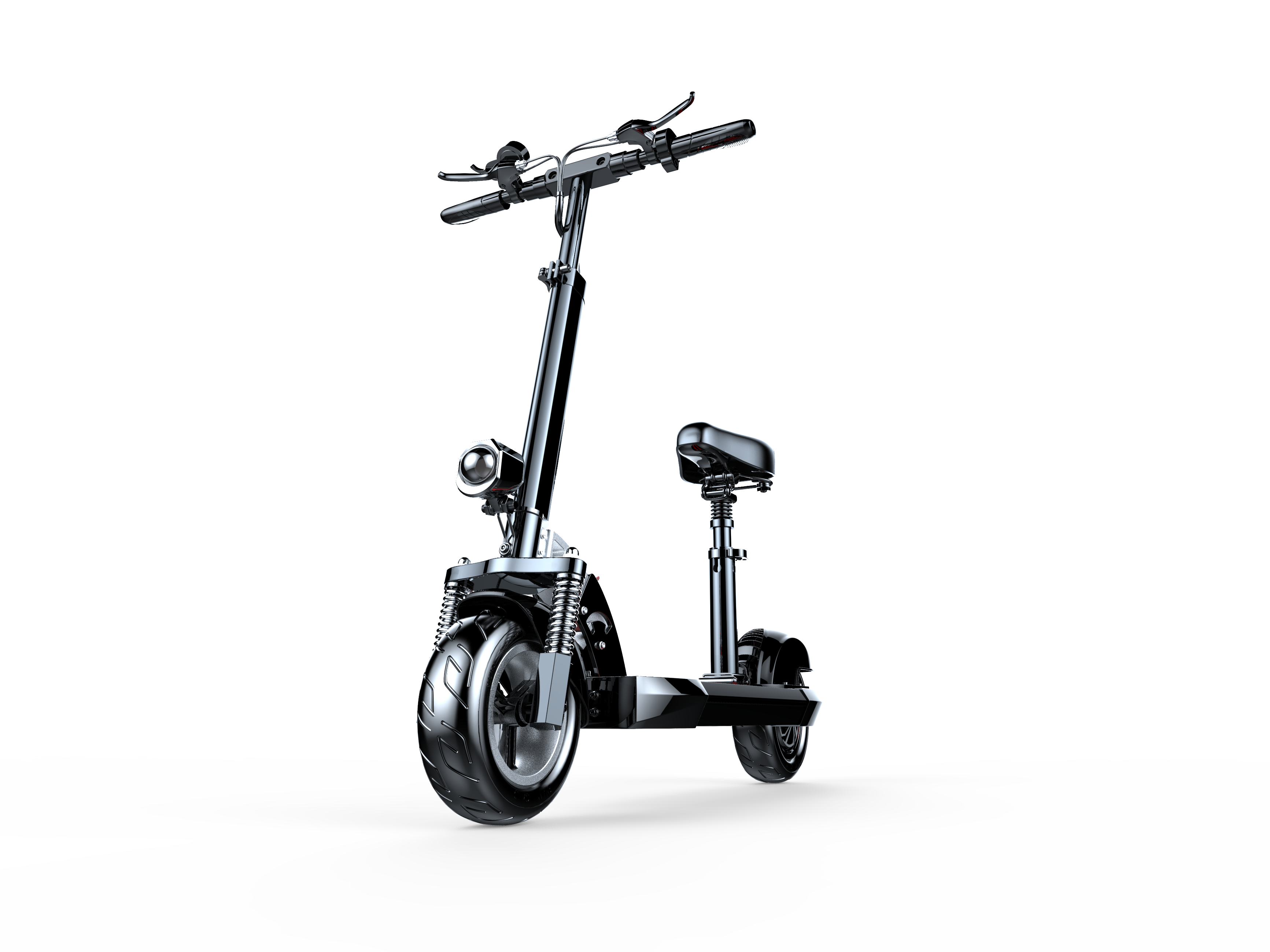 Scooter Eléctrico color Negro con Asiento para Adulto