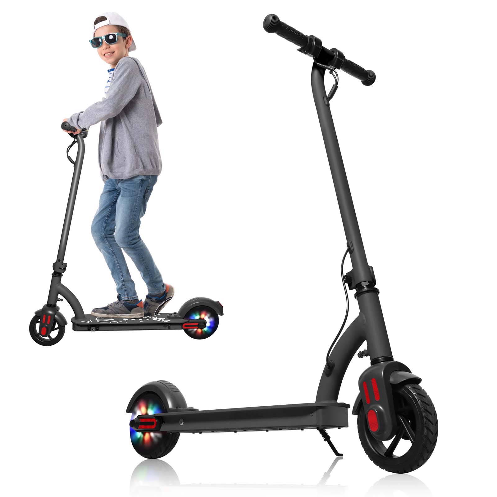 Scooter Eléctrico Honey Whale Para Niños 100w E6 Gris