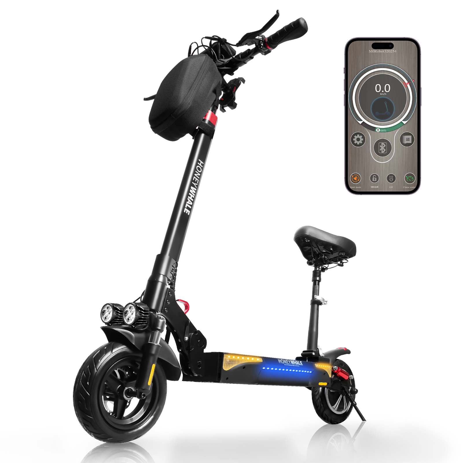 Scooter Eléctrico Honey Whale T4 color Negro