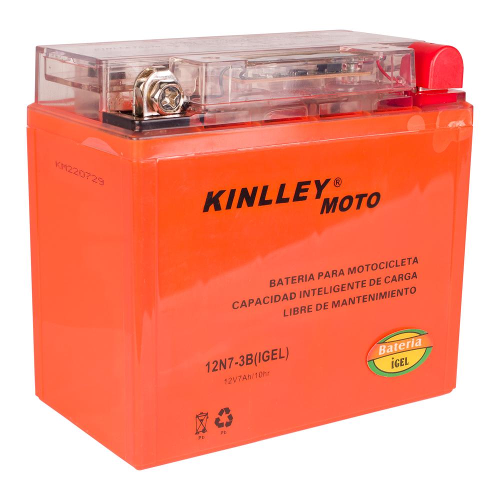 Batería de Gel para Moto Kinlley 12N7-3B color Naranja 12v 5.5ah