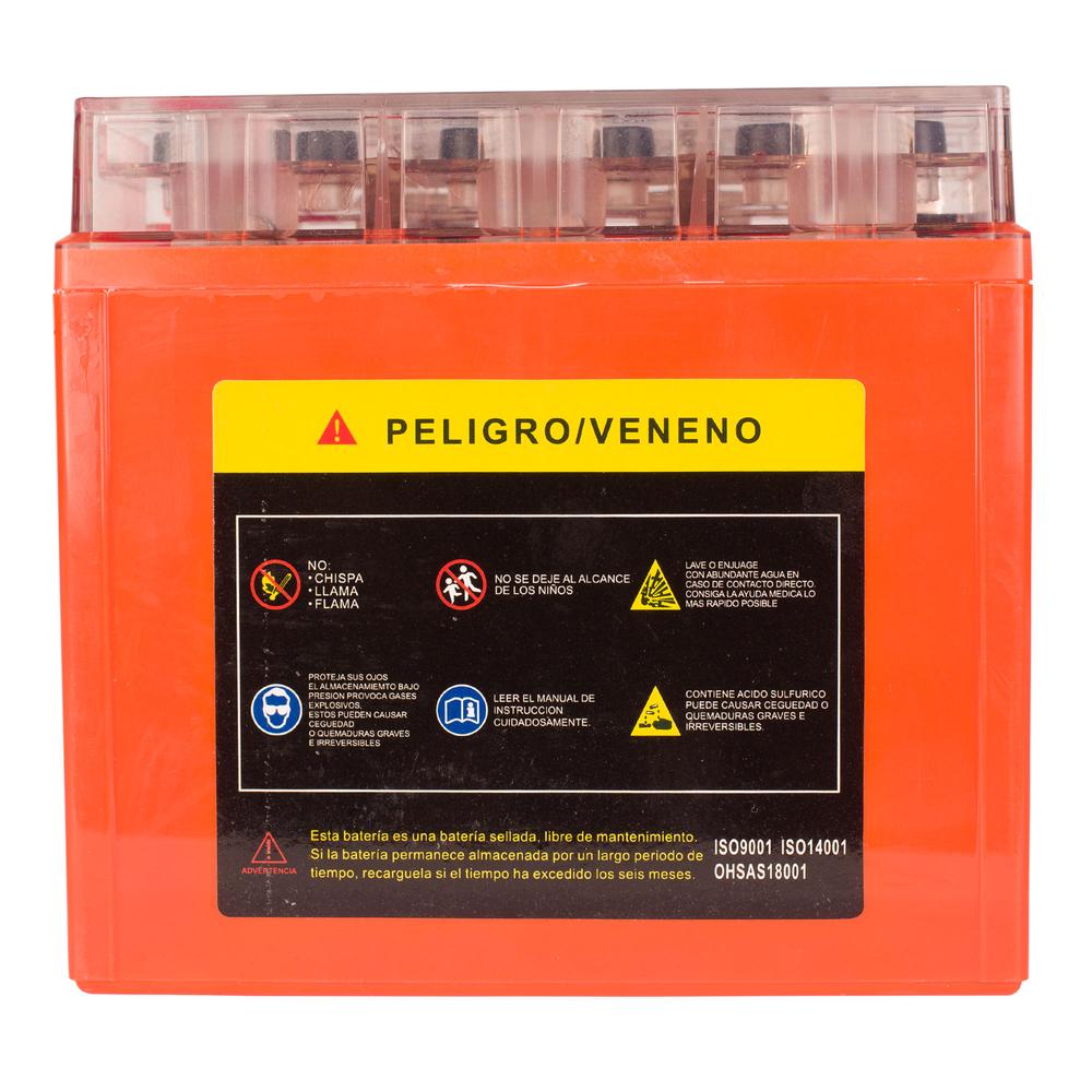 Foto 4 pulgar | Batería de Gel para Moto Kinlley 12N7-3B color Naranja 12v 5.5ah