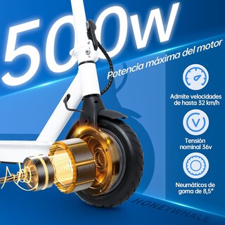 Foto 2 | Scooter Eléctrico Honey Whale S2 color Blanco Plegable