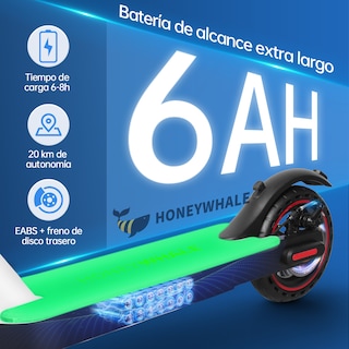 Foto 6 | Scooter Eléctrico Honey Whale S2 color Blanco Plegable