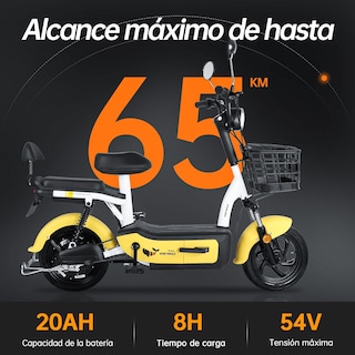 Foto 3 | Motobici Eléctrica Honey Whale U1S color Amarillo
