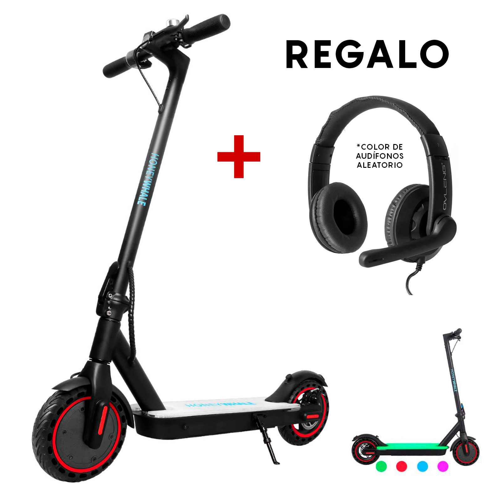 Scooter Eléctrico Plegable Honey Whale S2 Negro