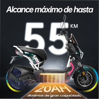 Foto 4 | Motobici Eléctrica Honey Whale ZL Negro/rosa