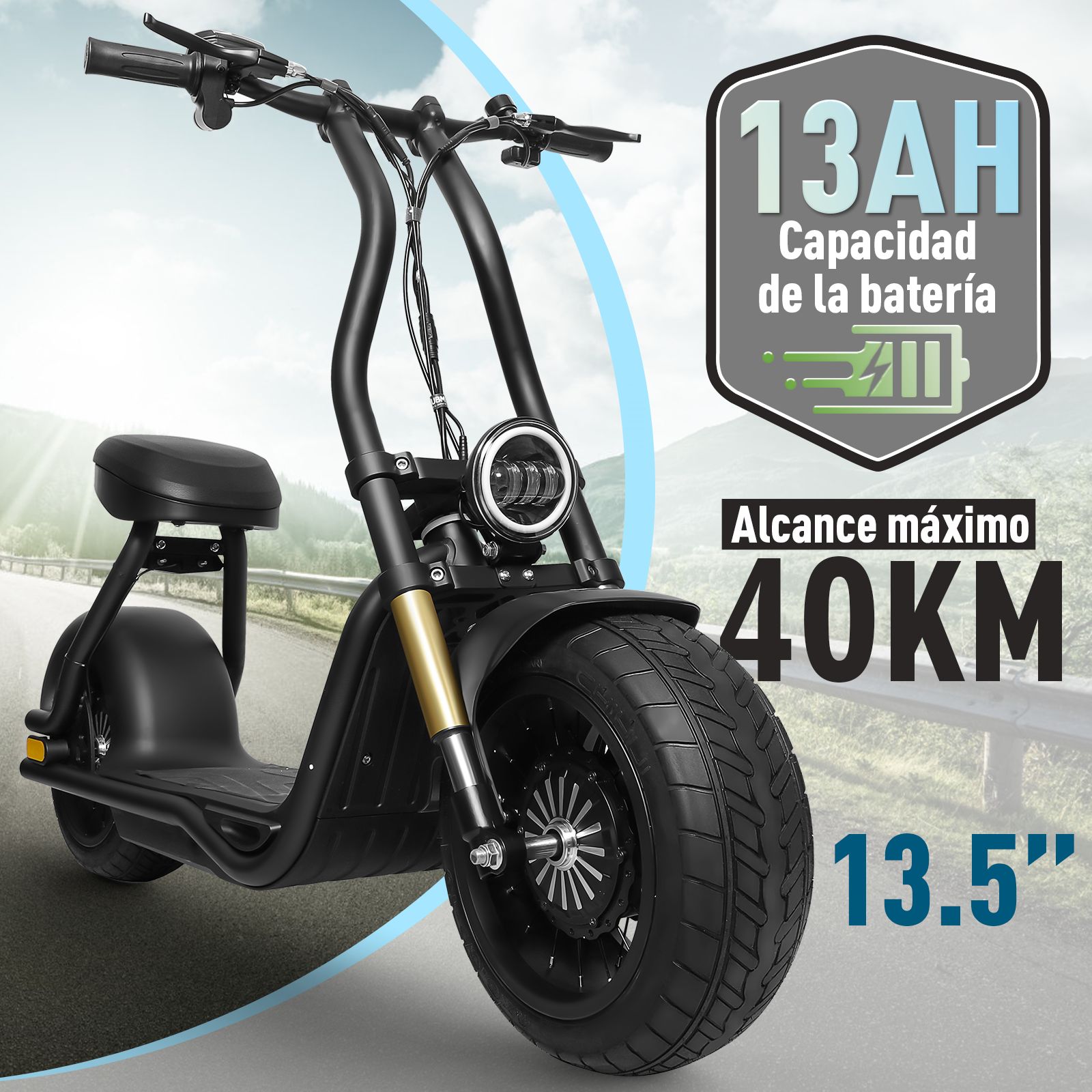Foto 3 pulgar | Scooter Eléctrico Honey Whale H10 color Negro