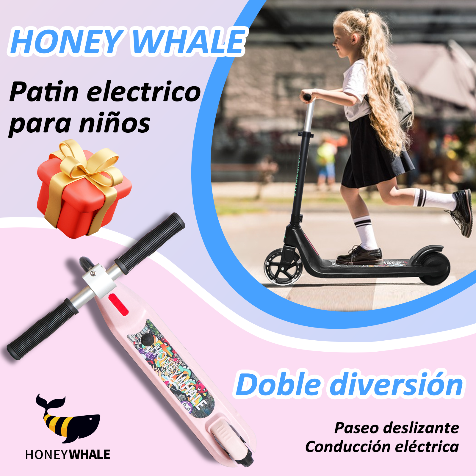 Foto 3 pulgar | Scooter Eléctrico Honey Whale E8 Rosa