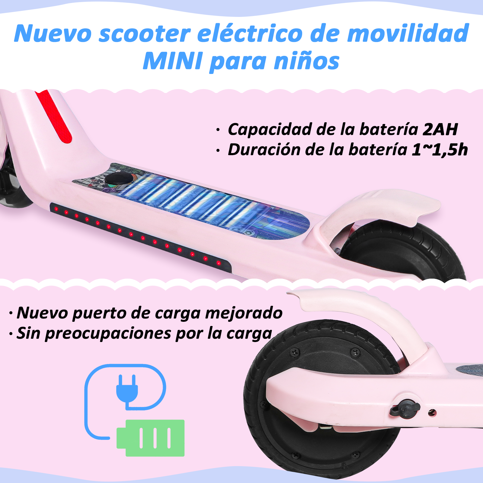 Foto 4 pulgar | Scooter Eléctrico Honey Whale E8 Rosa