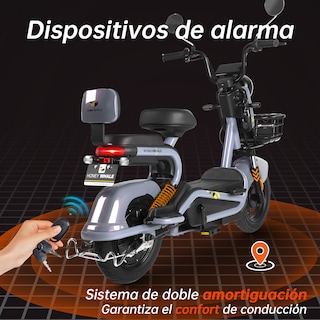Foto 3 | Motobici Eléctrica Honey Whale KC color Gris Tornasol