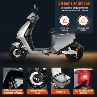 Foto 5 | Motobici Eléctrica Honey Whale I009 Gris