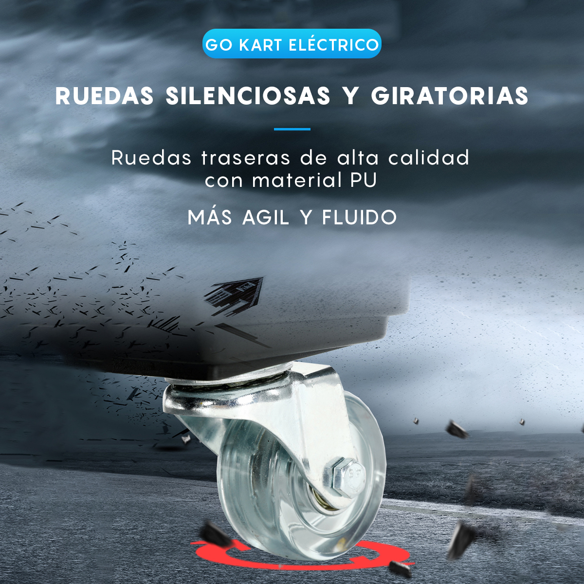 Foto 4 pulgar | Go Kart Eléctrico Infantil Honey Whale K1 Blanco