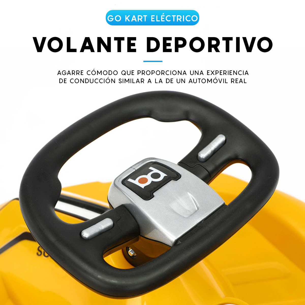 Foto 7 pulgar | Go Kart Eléctrico Infantil Honey Whale K1 Amarillo