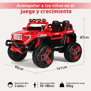 Foto 2 | Montable Electrico A Control Remoto Infantil Honey Whale Bdq-1200 Rojo