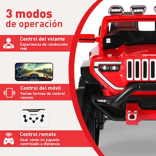 Foto 5 | Montable Electrico A Control Remoto Infantil Honey Whale Bdq-1200 Rojo