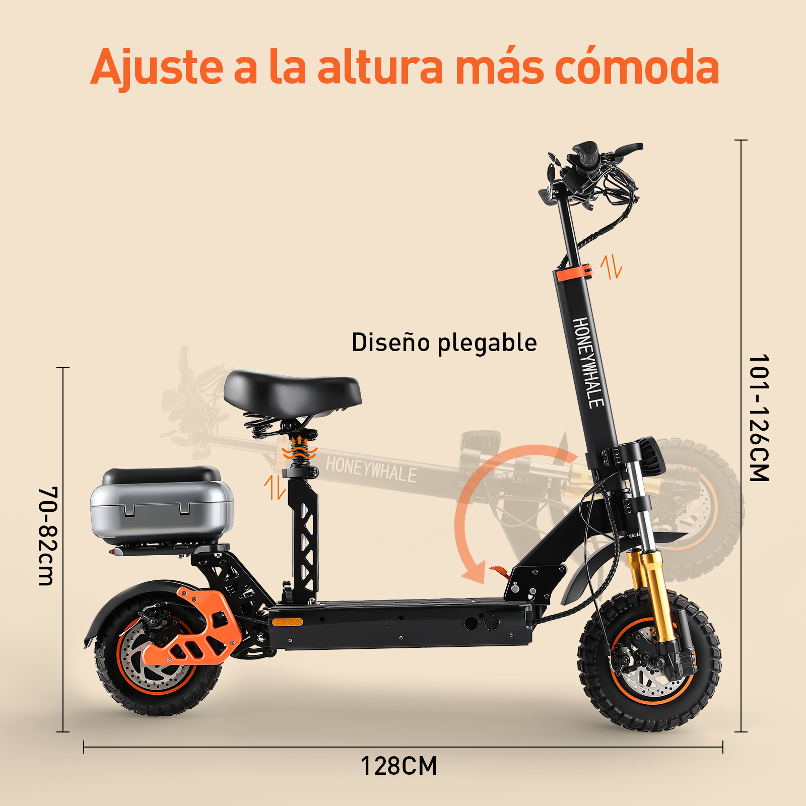 Foto 5 | Scooter Eléctrico Honey Whale H3 Negro