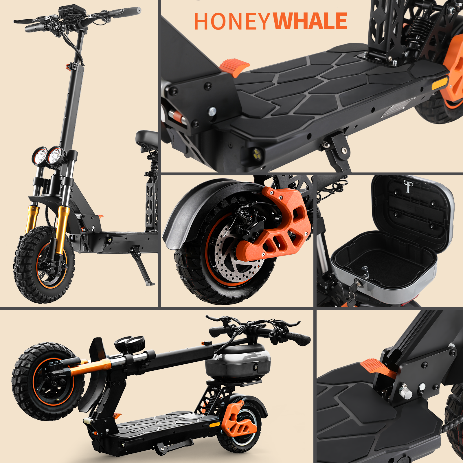 Foto 7 pulgar | Scooter Eléctrico Honey Whale H3 Negro