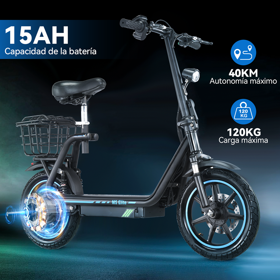 Foto 4 pulgar | Scooter Eléctrico Plegable Honey Whale M5 Elite Negro