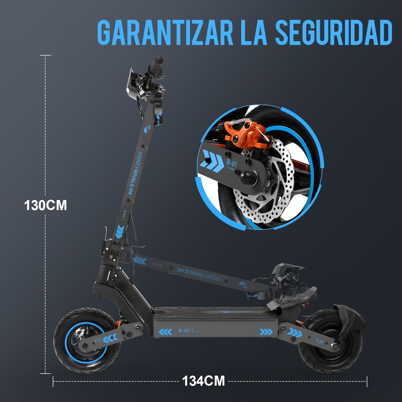 Foto 7 pulgar | Scooter Eléctrico Honey Whale H4 Azul
