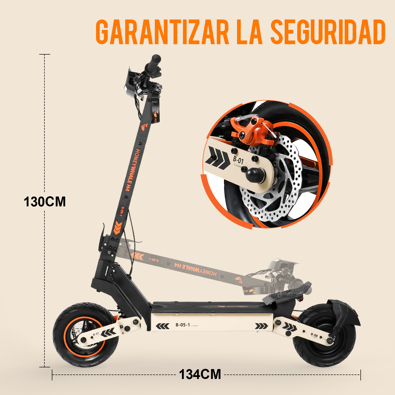 Foto 6 | Scooter Eléctrico Honey Whale H4 Naranja