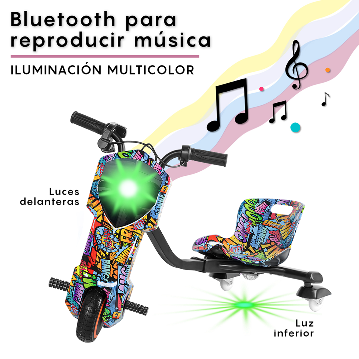 Foto 4 pulgar | Triciclo Eléctrico Honey Whale Jl-008 Multicolor