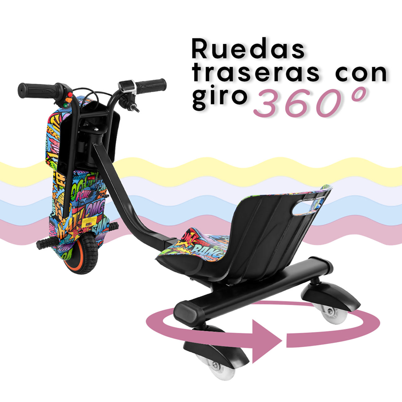 Foto 5 pulgar | Triciclo Eléctrico Honey Whale Jl-008 Multicolor