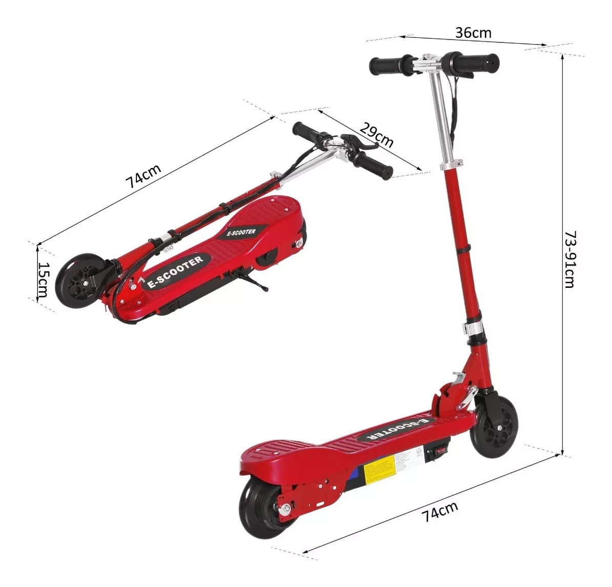 Foto 3 pulgar | Scooter Eléctrico Eco-Forte con Luces Cd05 120w 12km/h Rojo