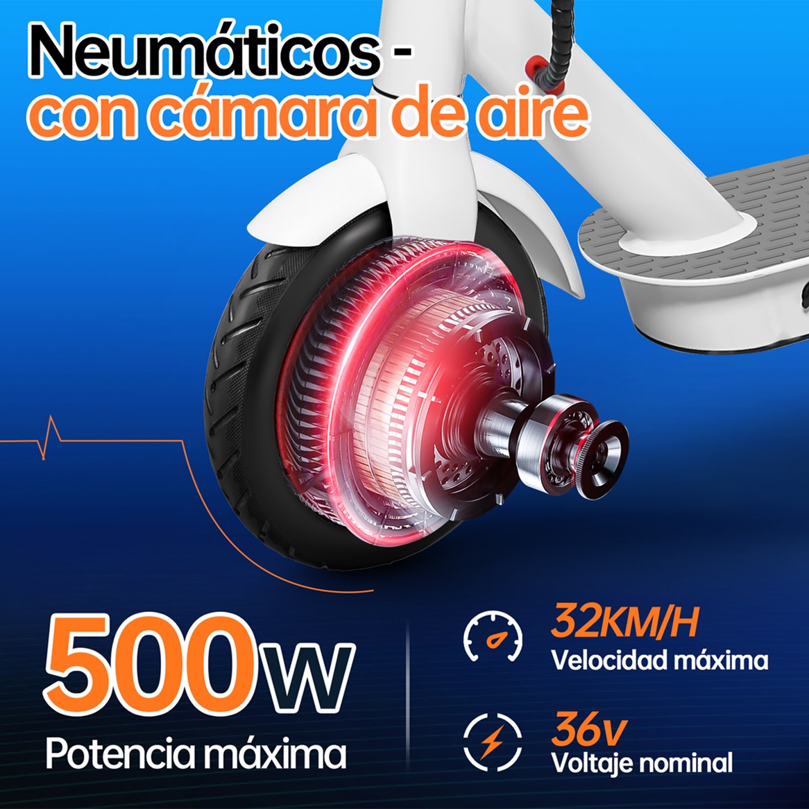 Foto 4 pulgar | Scooter Eléctrico Honey Whale E9 Pro V2 Blanco