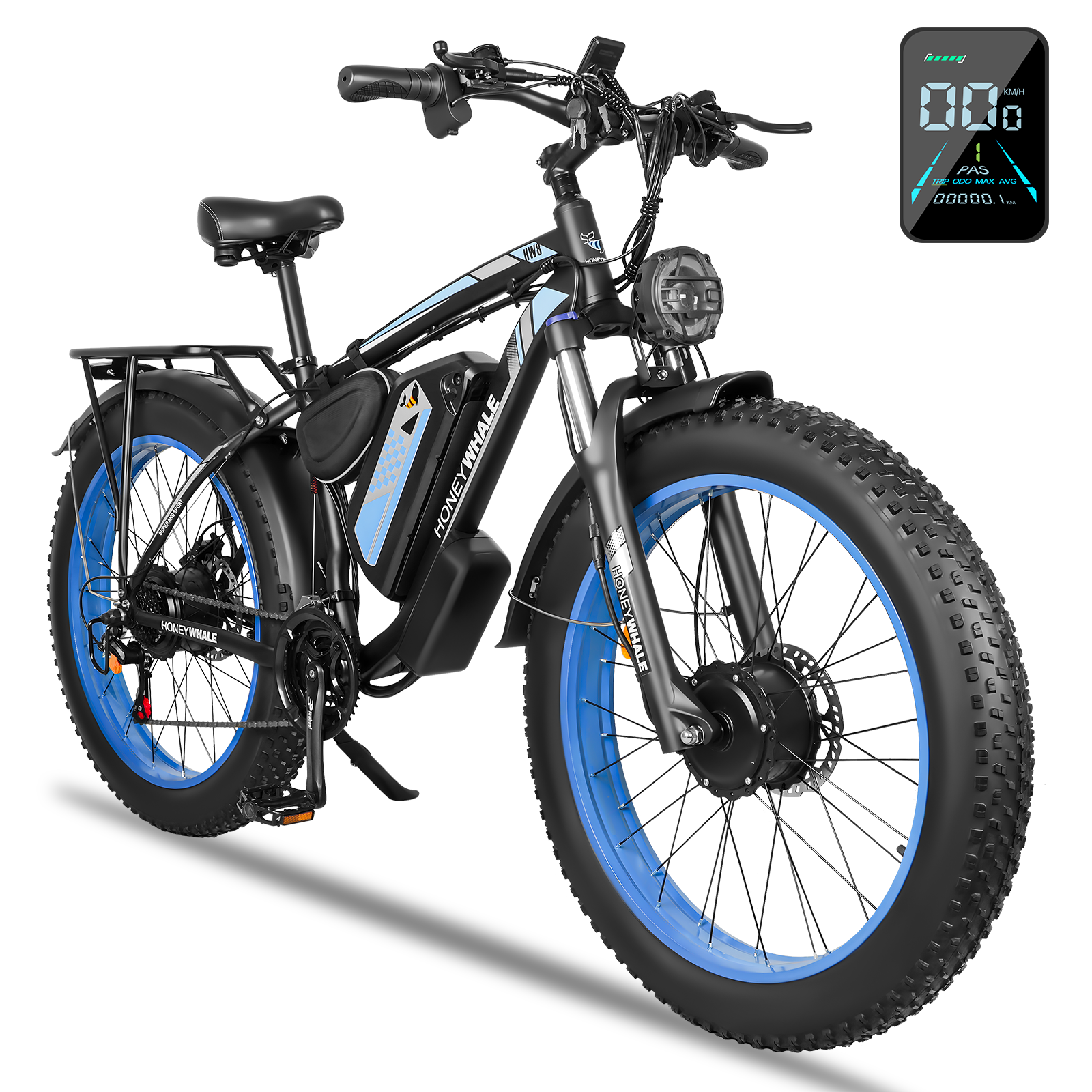 Bicicleta Eléctrica De Montaña Honey Whale Bk08 Azul