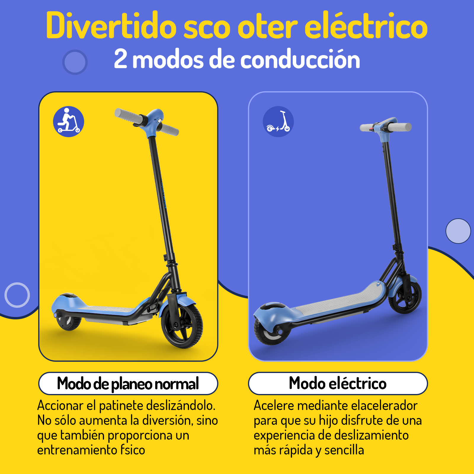 Foto 6 | Scooter Eléctrico Infantil Honey Whale E2 Azul