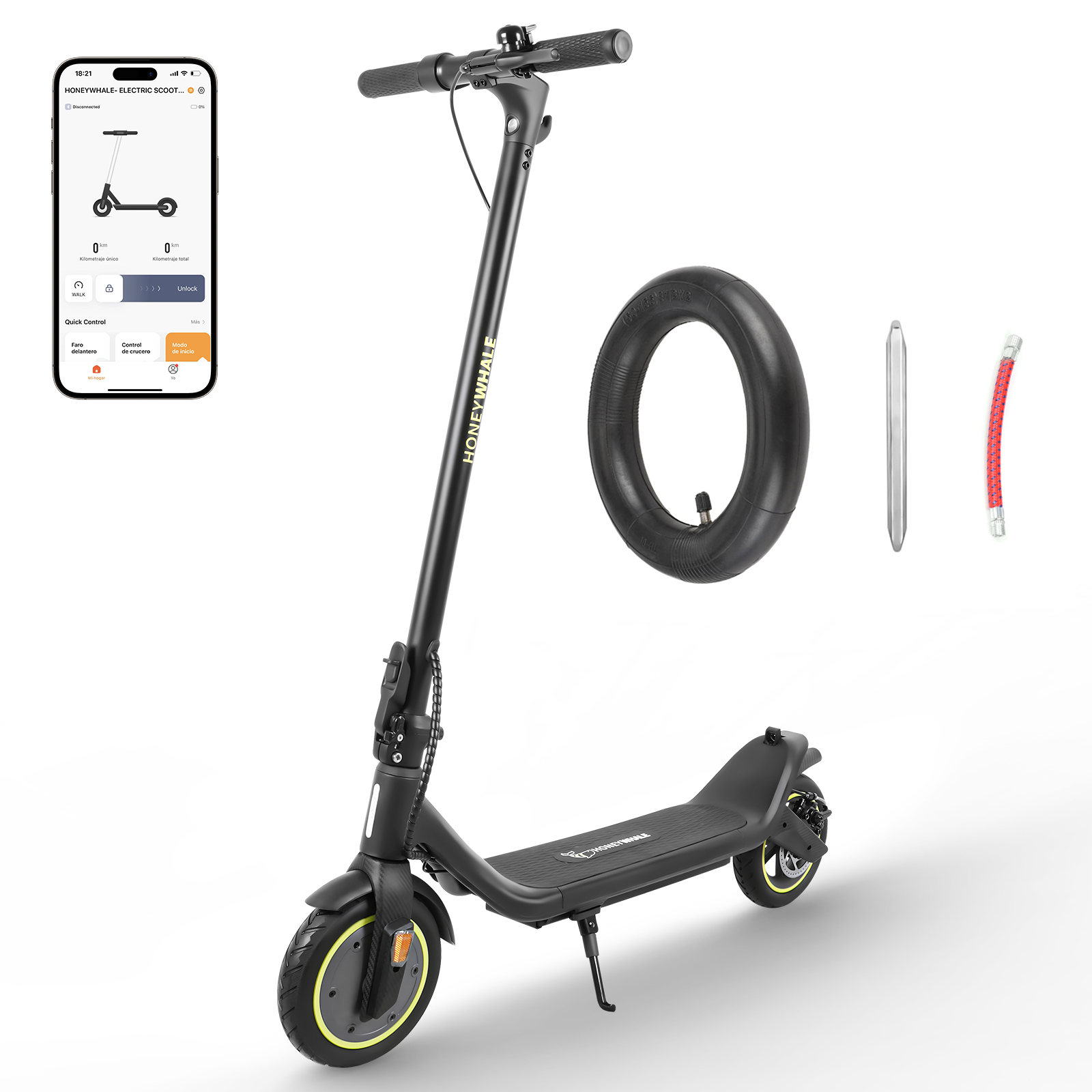 Scooter Eléctrico Honey Whale M1 Negro