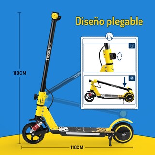 Foto 6 | Scooter Eléctrico Infantil Honey Whale E10s Amarillo