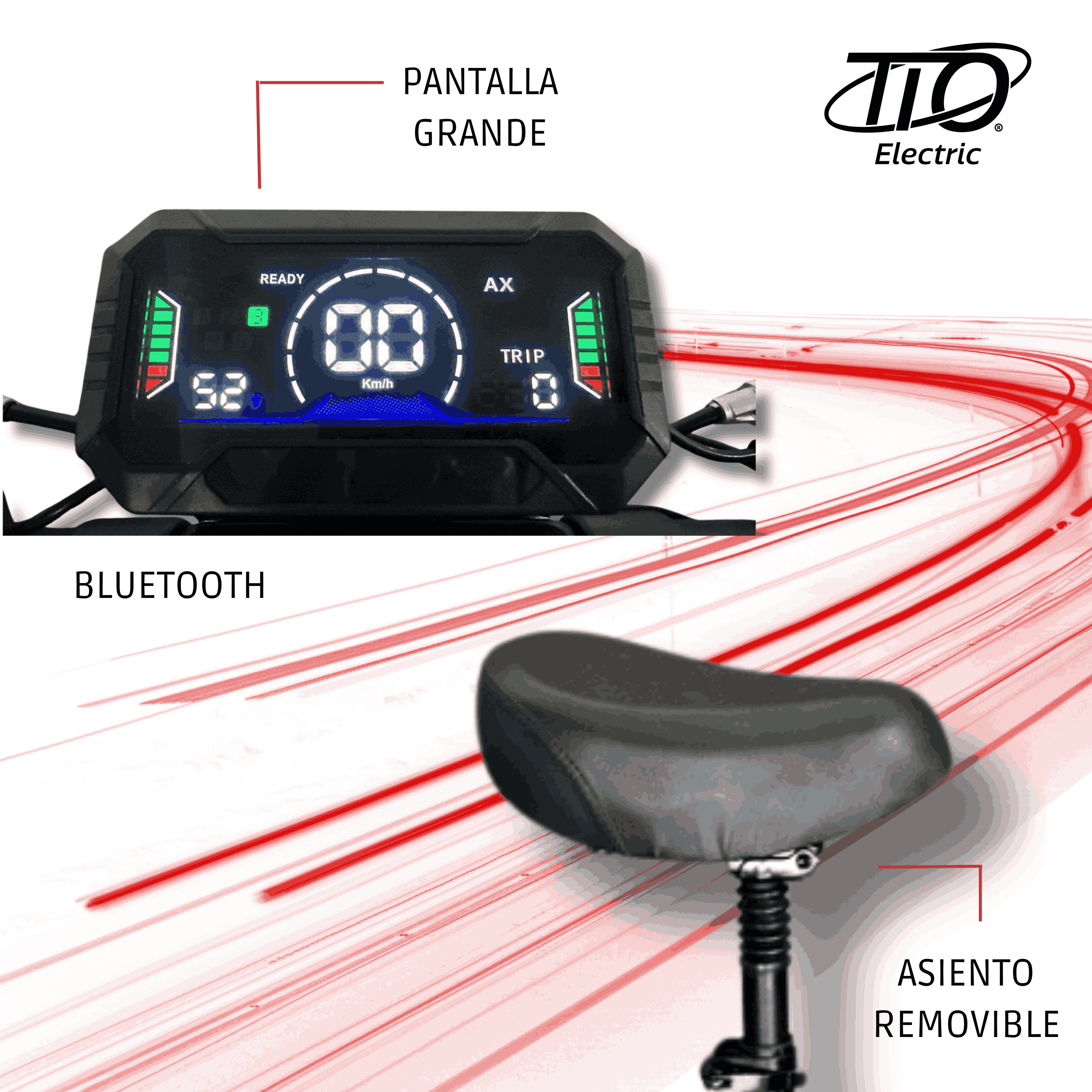 Foto 6 pulgar | Scooter Eléctrico Tio Turbo Max 2600w Patín Eléctrico Adulto
