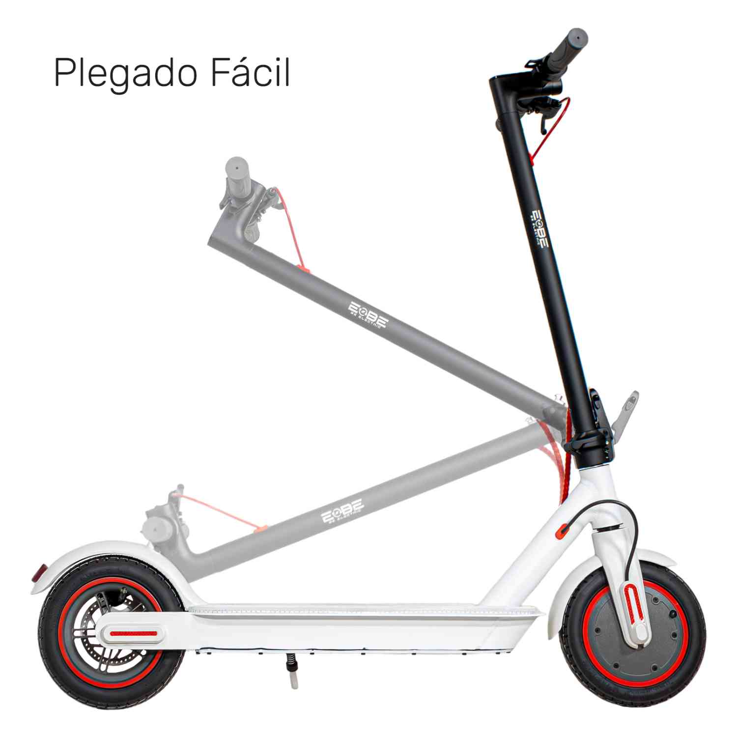 Foto 7 pulgar | Scooter Eléctrico Plegable E-BE LX30 Monopatín 500W Blanco LED