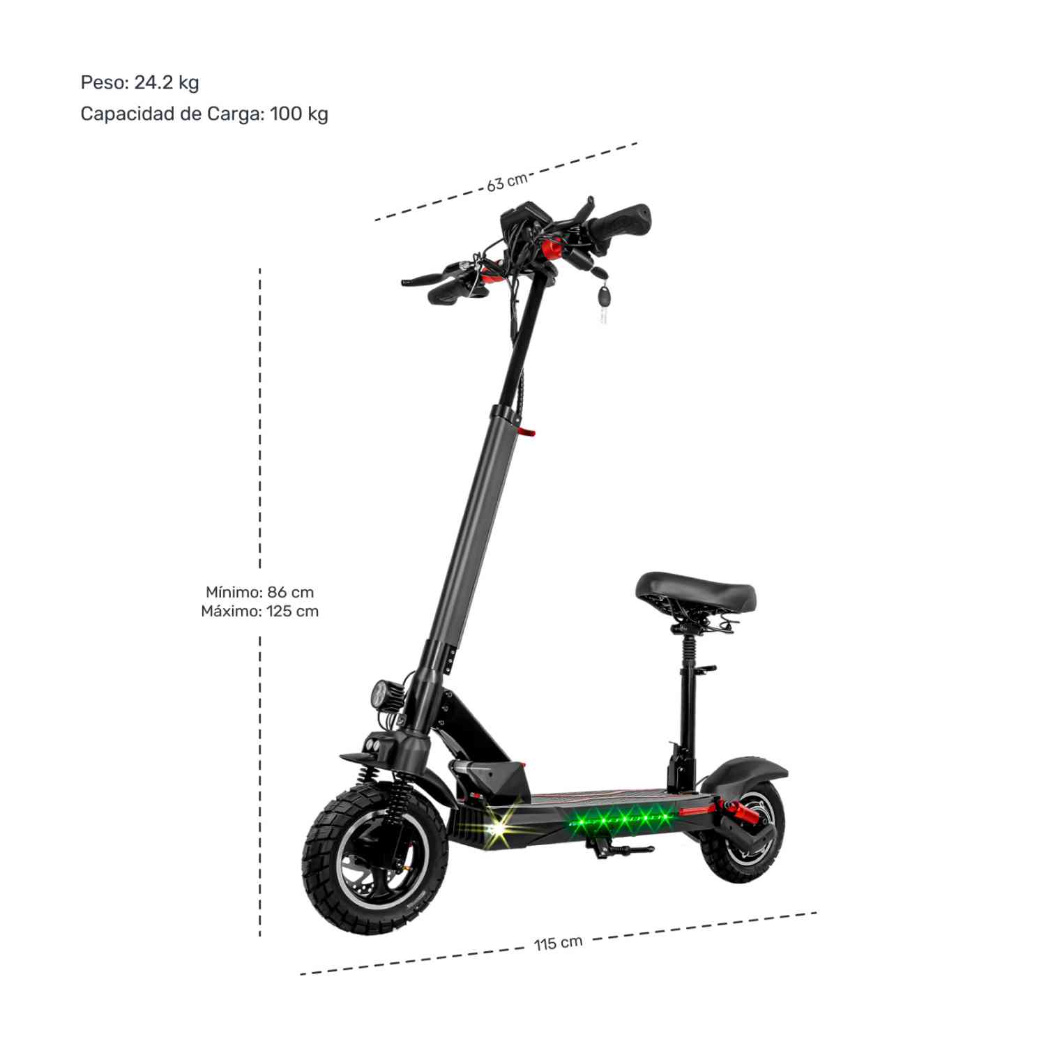 Foto 9 pulgar | Scooter Eléctrico Centurfit Negro de 1000w