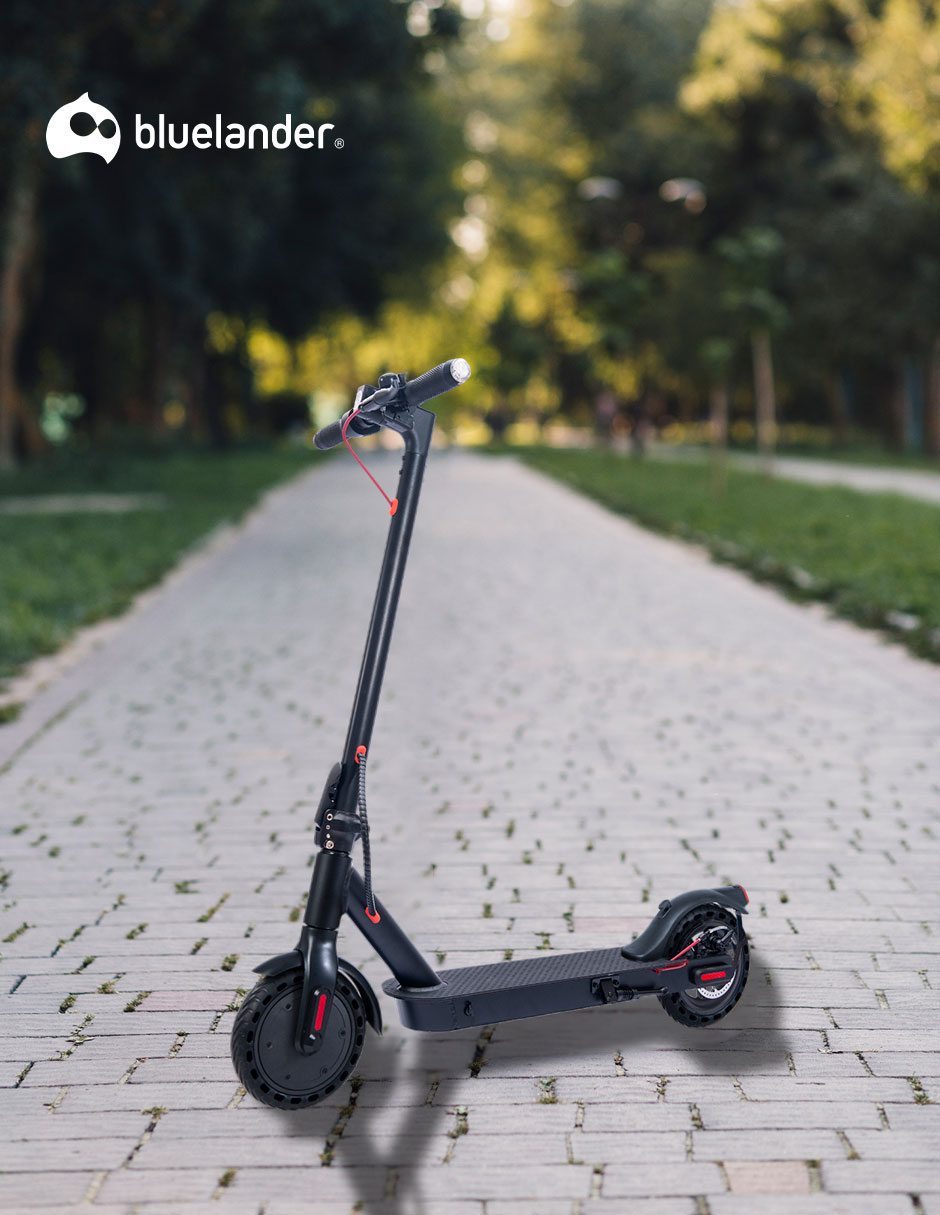 Foto 3 | Scooter E9 Pro Eléctrico Plegable Adulto 30 Km/h Con Luz Led Gris/rojo Bluelander