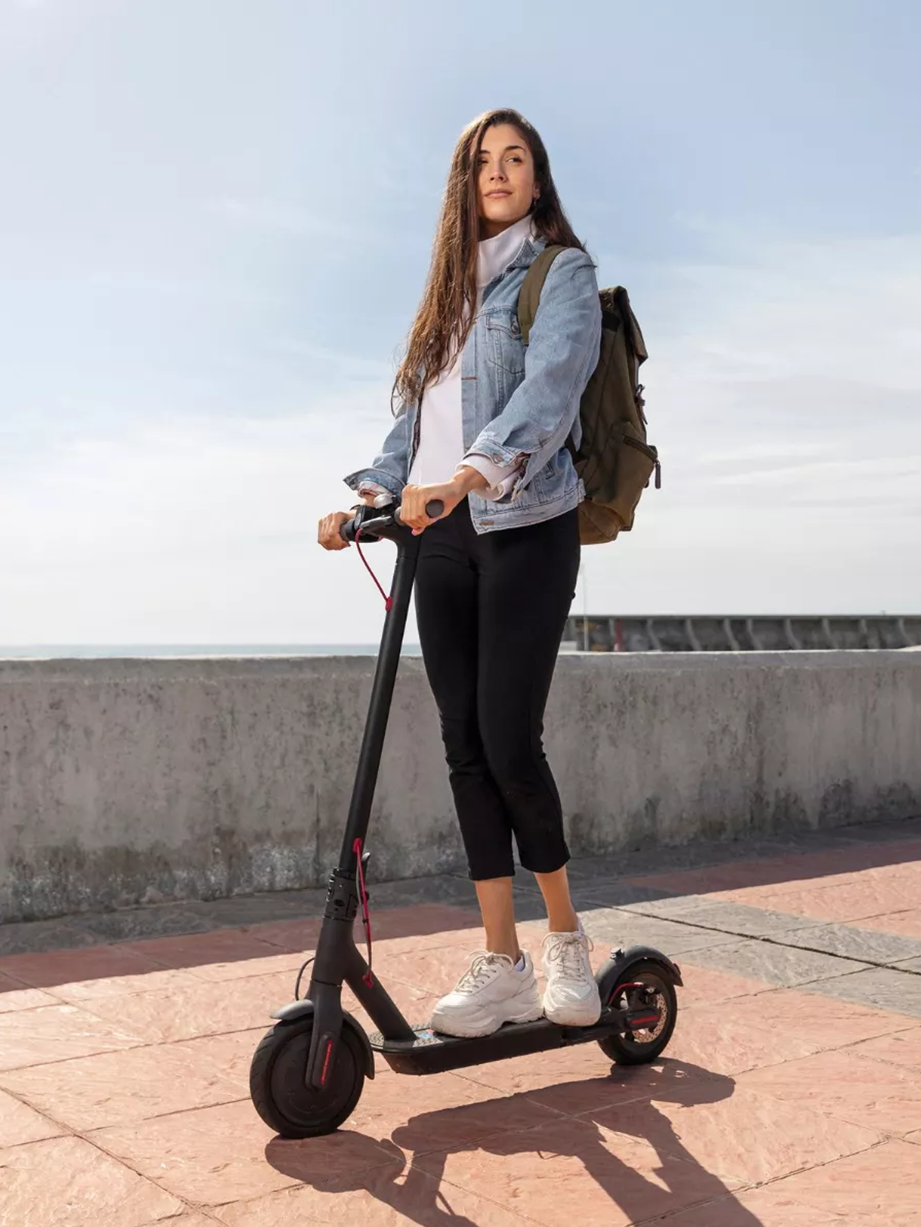 Foto 4 | Scooter E9 Pro Eléctrico Plegable Adulto 30 Km/h Con Luz Led Gris/rojo Bluelander