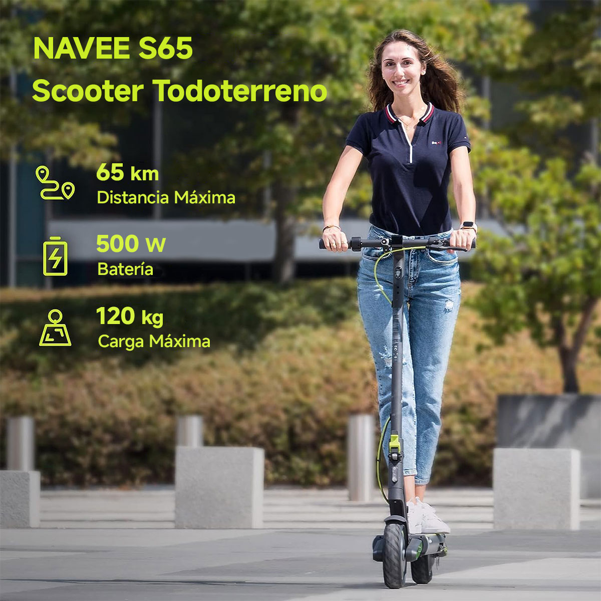 Foto 4 pulgar | Scooter Eléctrico NAVEE V50i Pro Velocidad 25km/h Distancia 50km Plegable Patín para Adulto