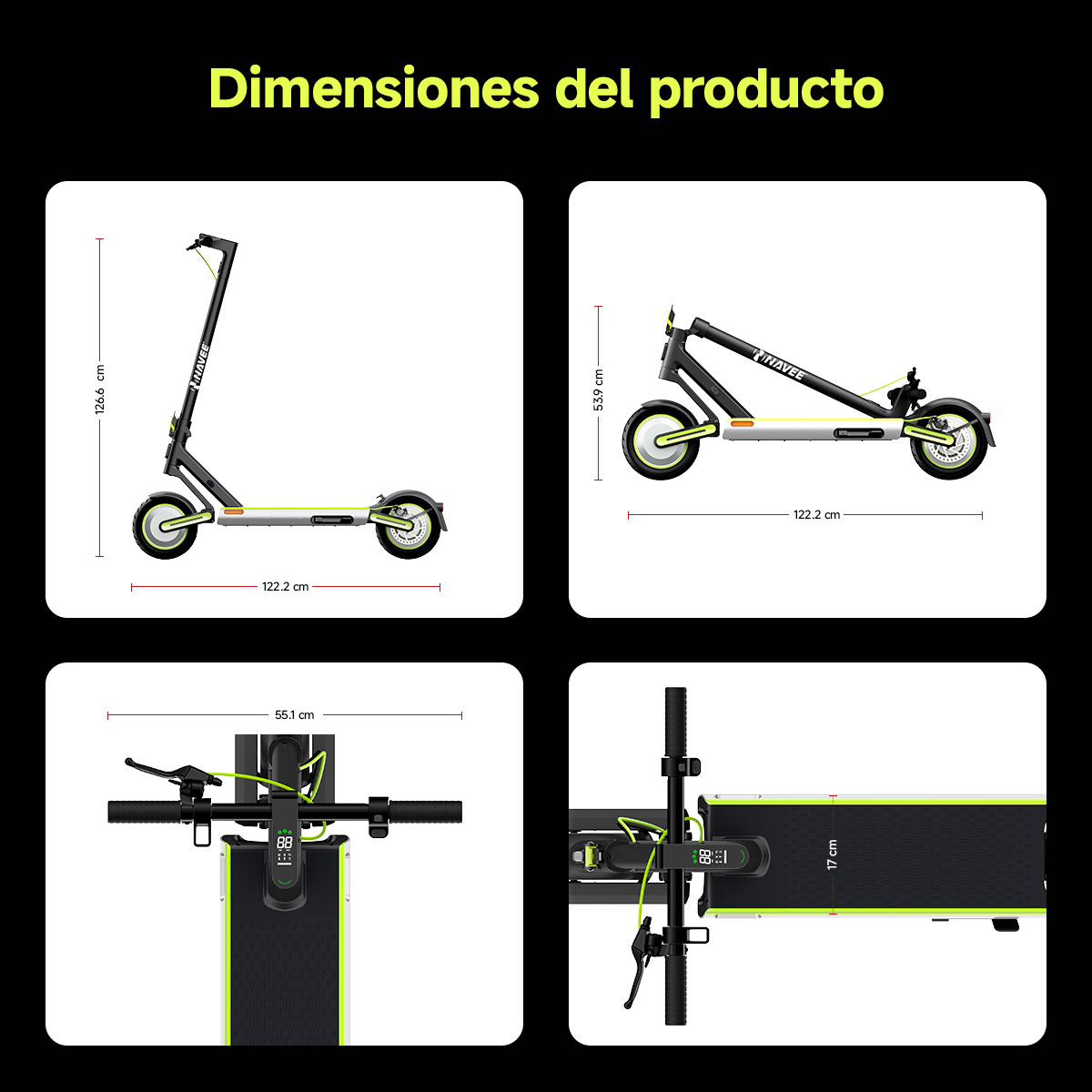 Foto 9 pulgar | Scooter Eléctrico NAVEE V50i Pro Velocidad 25km/h Distancia 50km Plegable Patín para Adulto