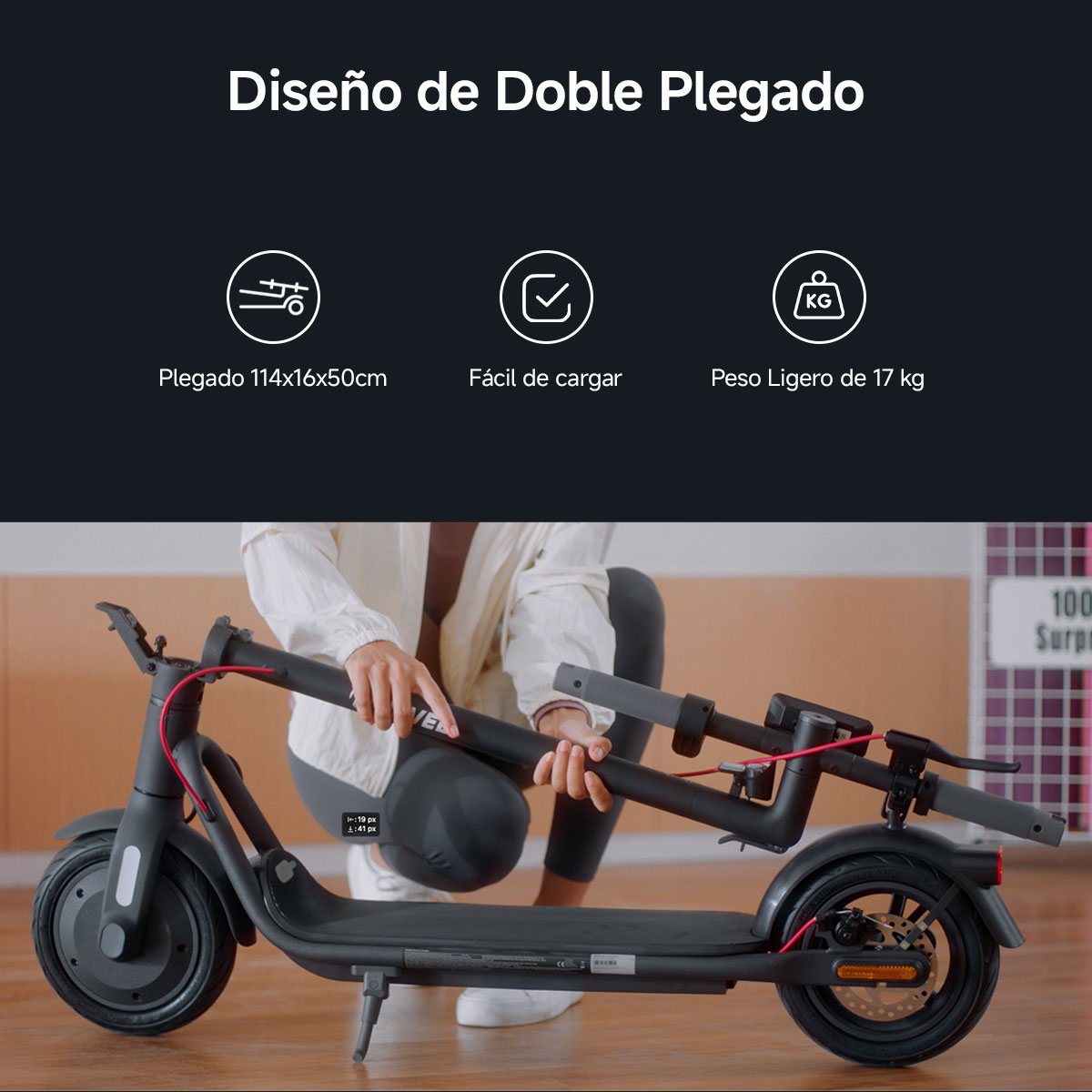 Foto 5 pulgar | Scooter Eléctrico Navee V25 Pro Velocidad 25km/h para Adulto