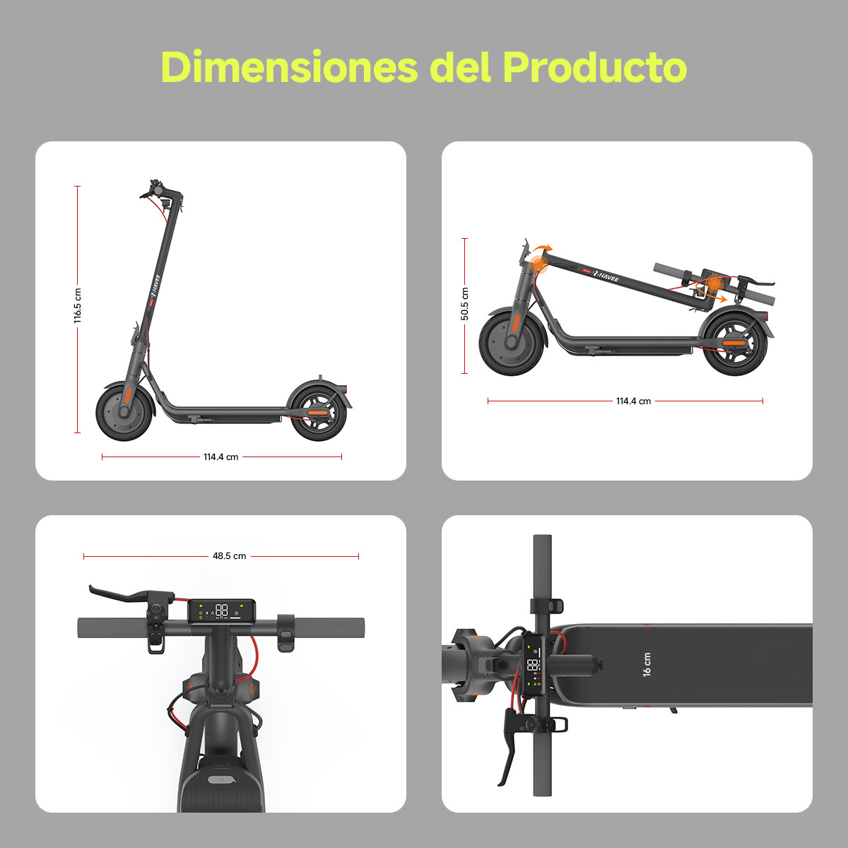 Foto 8 pulgar | Scooter Eléctrico Navee V25 Pro Velocidad 25km/h para Adulto