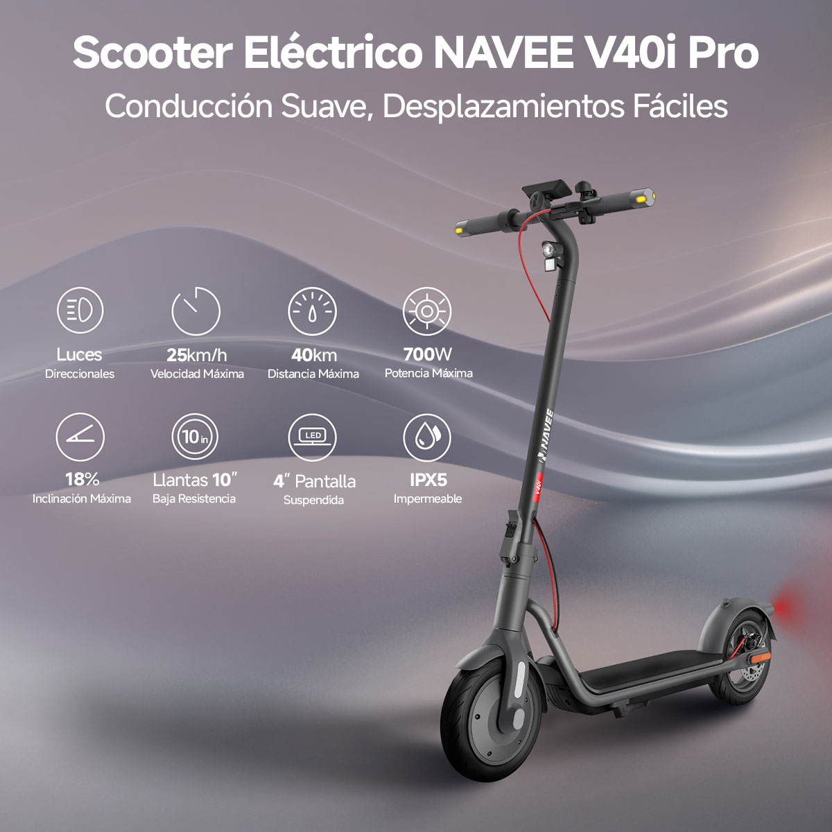 Foto 4 pulgar | Scooter Eléctrico Navee V40i Velocidad 32km/h para Adulto