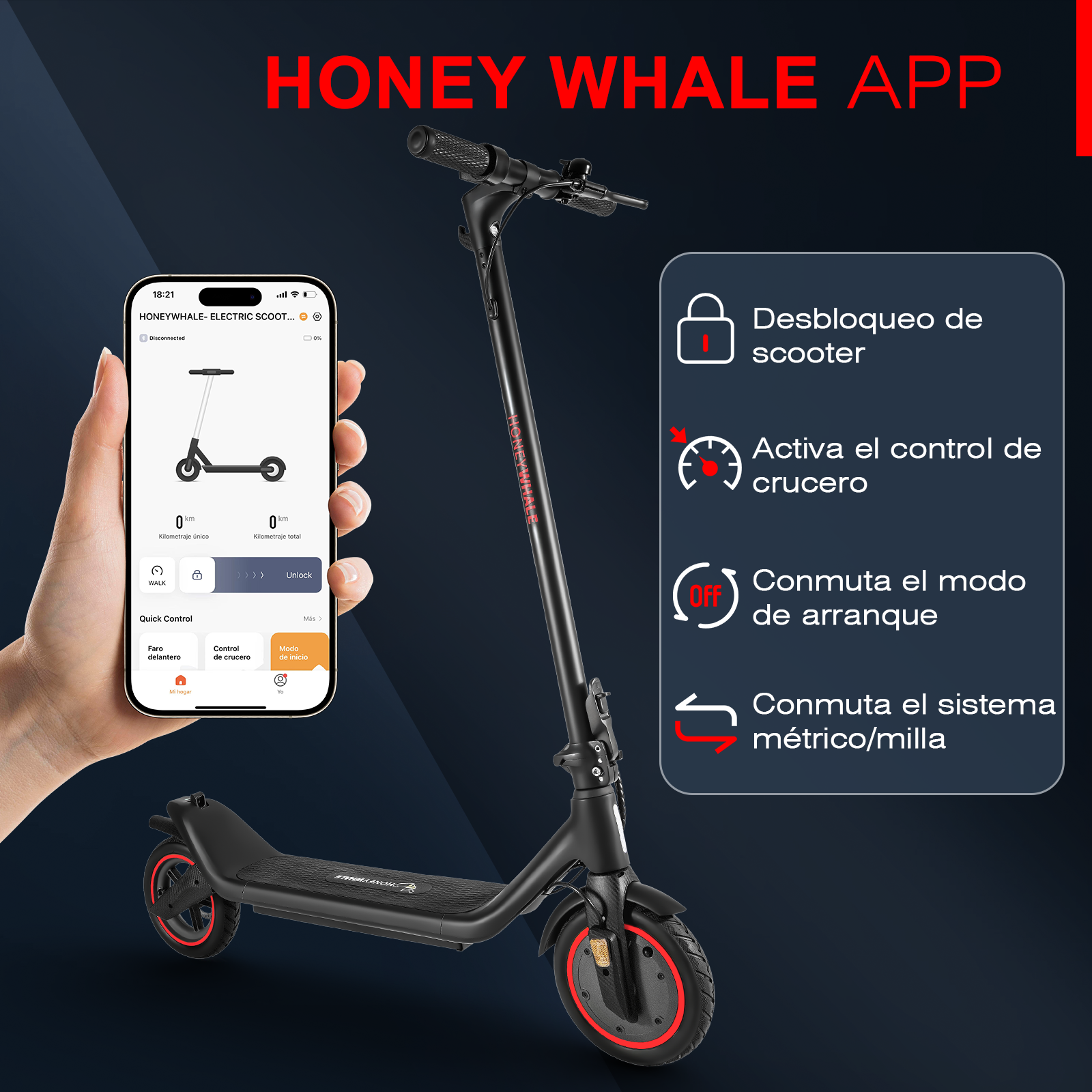 Foto 4 | Moto Electrica Infantil Honey Whale M1 Negro-rojo