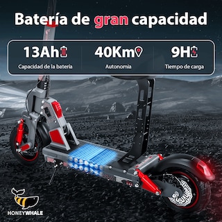 Foto 2 | Scooter Eléctrico Honey Whale C1 Rojo