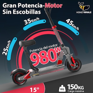 Foto 3 | Scooter Eléctrico Honey Whale C1 Rojo