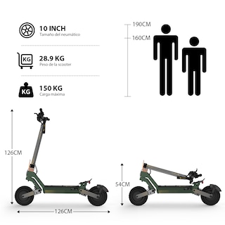 Foto 7 | Scooter Electrico Plegable Honey Whale H2 Dual
