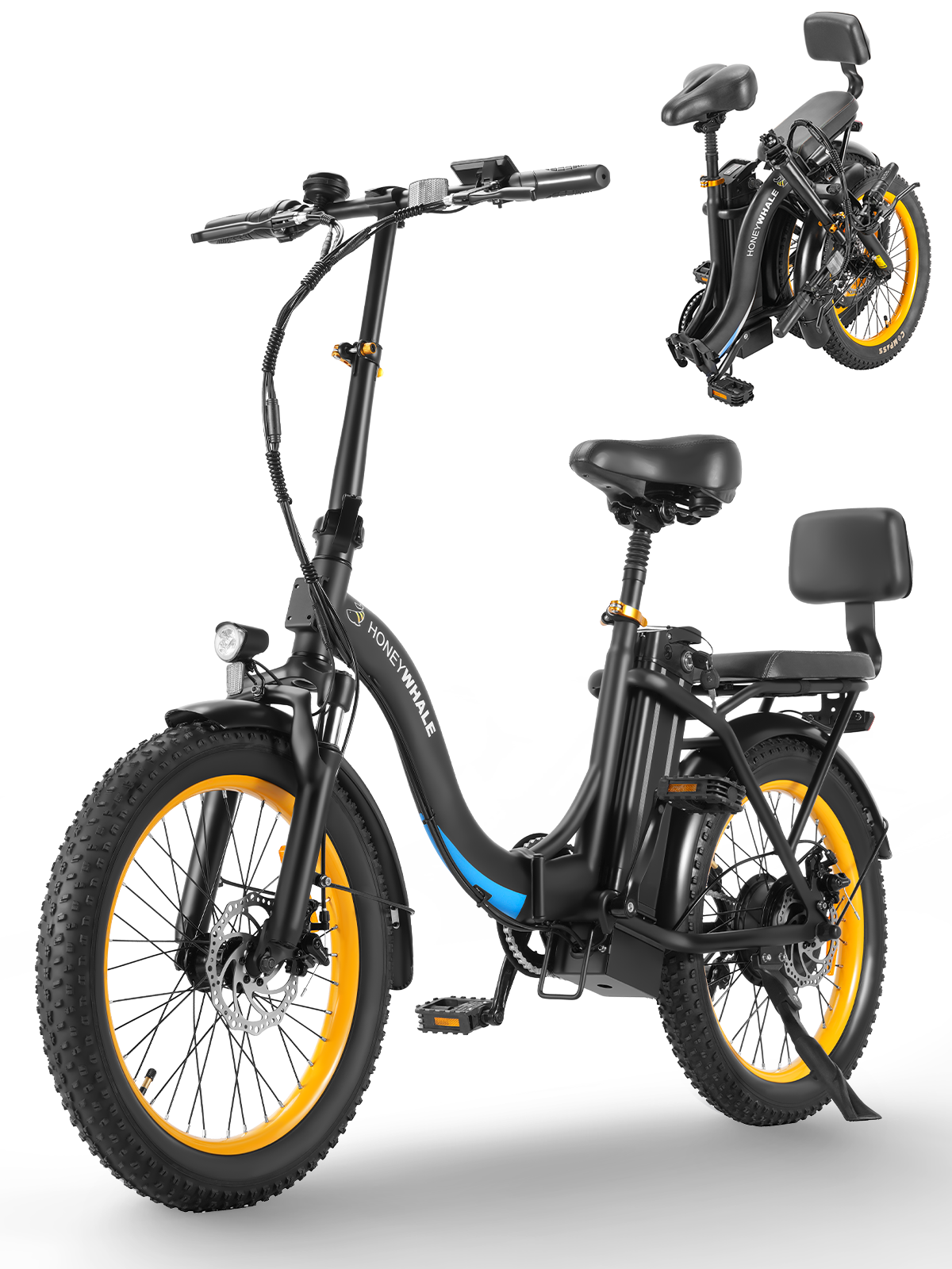 Foto 2 pulgar | Bicicleta Electrica Plegable Honey Whale Bw02 Negro