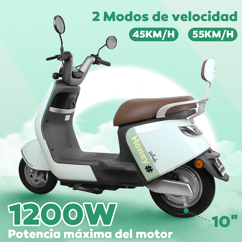 Foto 3 pulgar | Motobici Electrica Honey Whale U8s Verde