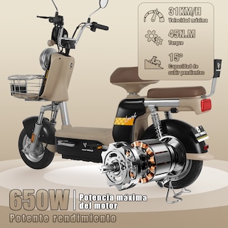 Foto 2 | Motobici Electrica Honey Whale U3-pro Negro