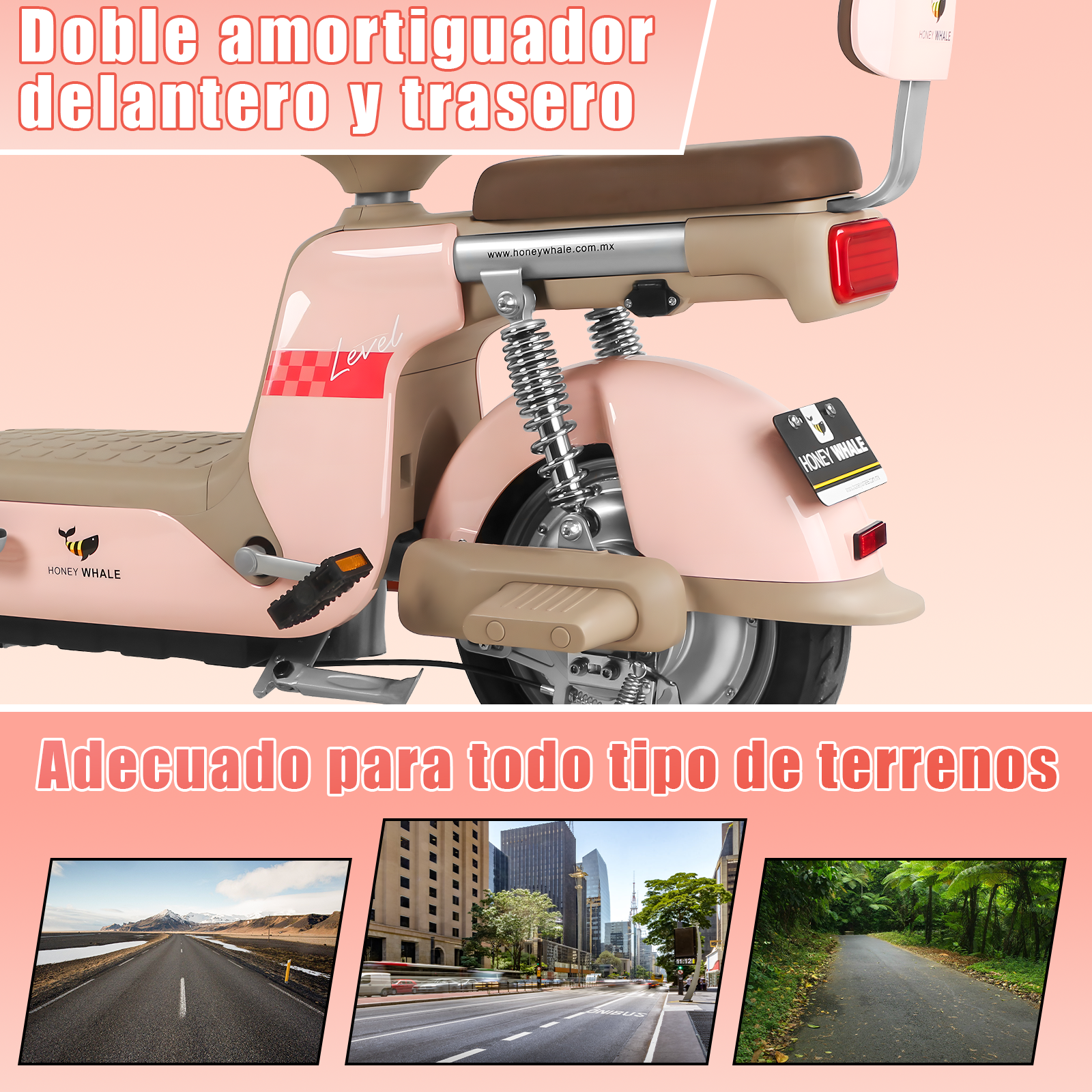 Foto 5 | Motobici Electrica Honey Whale U3-pro Rosa